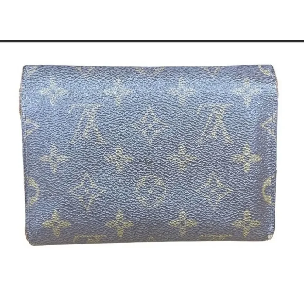 LOUIS VUITTON Monogram Canvas Leather Etui Papiers Trifold Wallet . SP1001